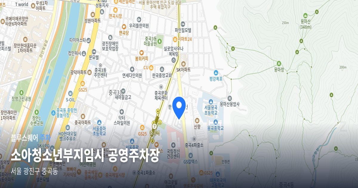 소아청소년부지임시 공영주차장 위치 지도