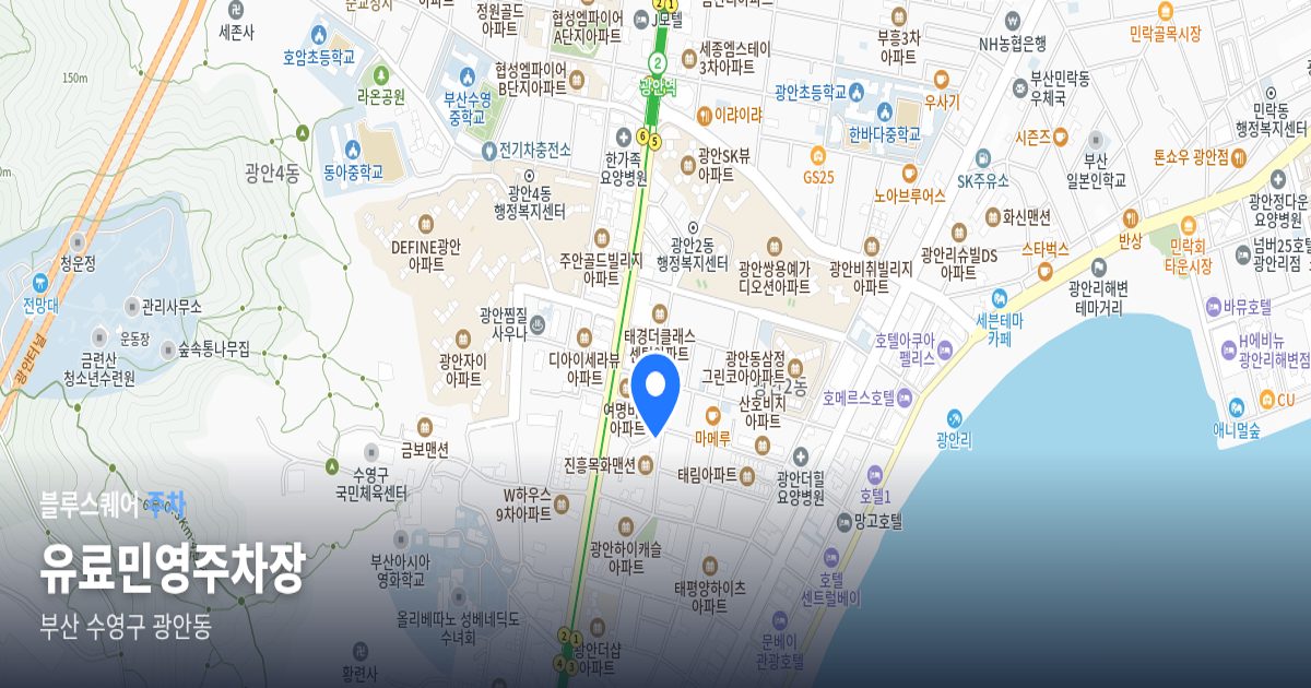 유료민영주차장 위치 지도