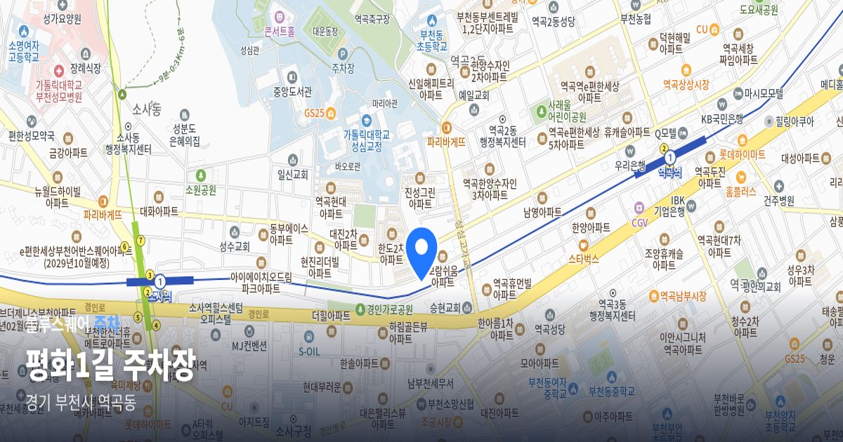 평화1길 주차장 위치 지도