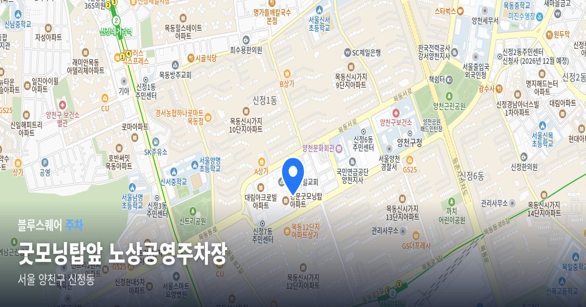 굿모닝탑앞 노상공영주차장 위치 지도
