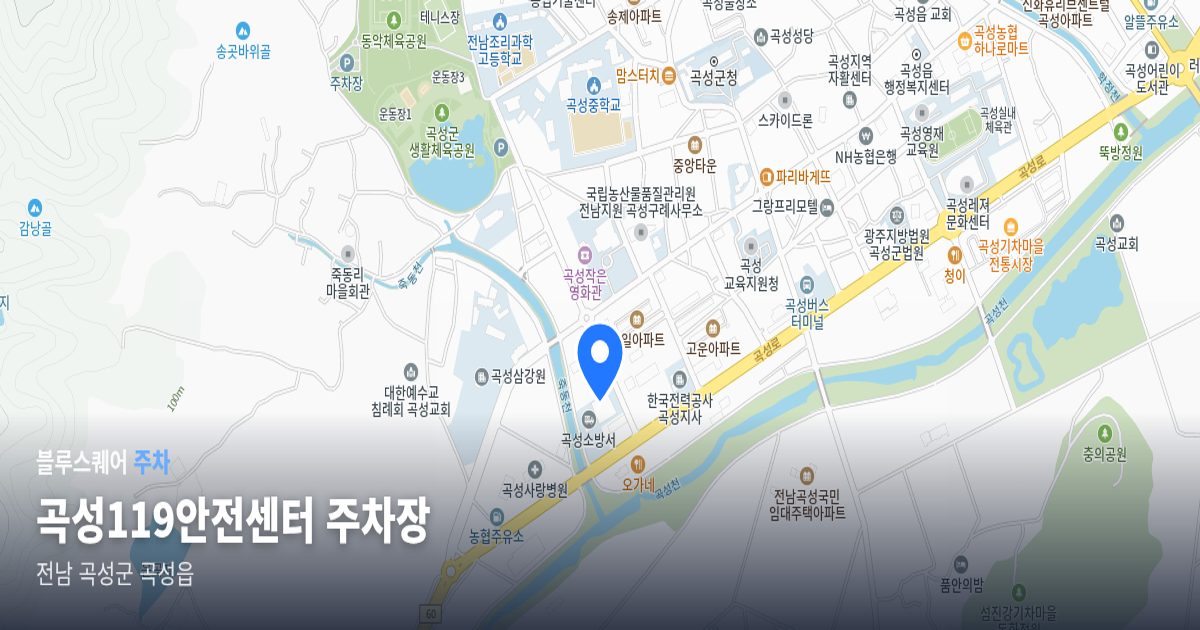 곡성119안전센터 주차장 위치 지도