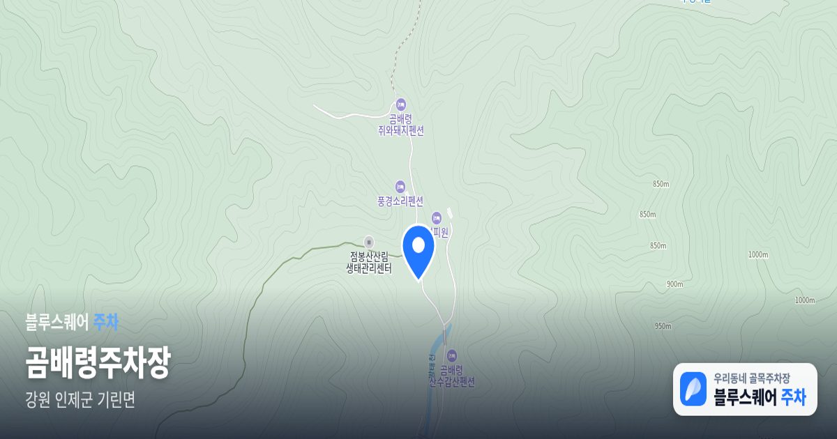 곰배령주차장 위치 지도
