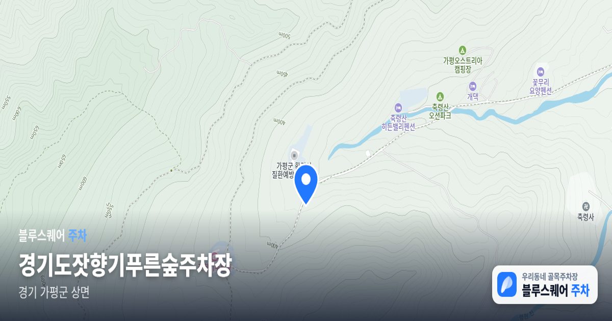 경기도잣향기푸른숲주차장 위치 지도