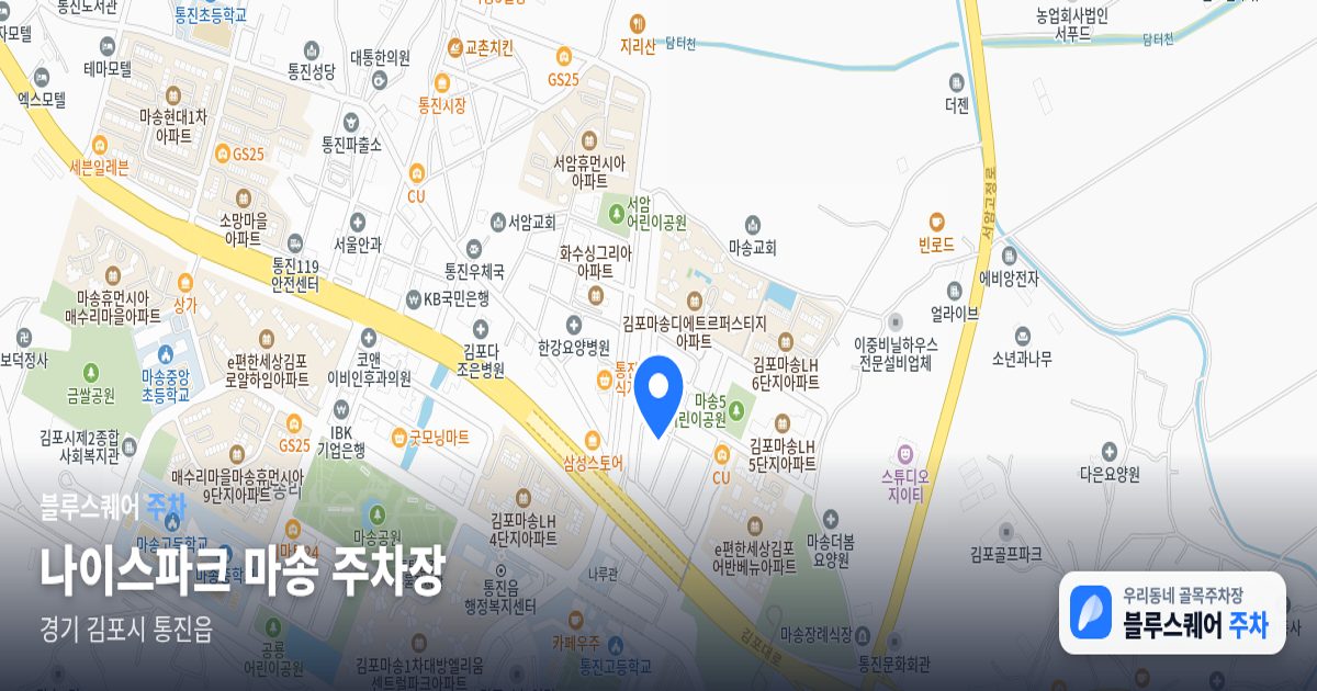 나이스파크 마송 주차장 위치 지도