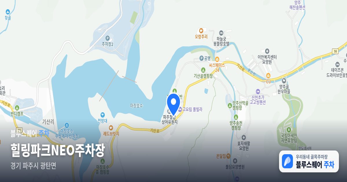 힐링파크NEO주차장 위치 지도