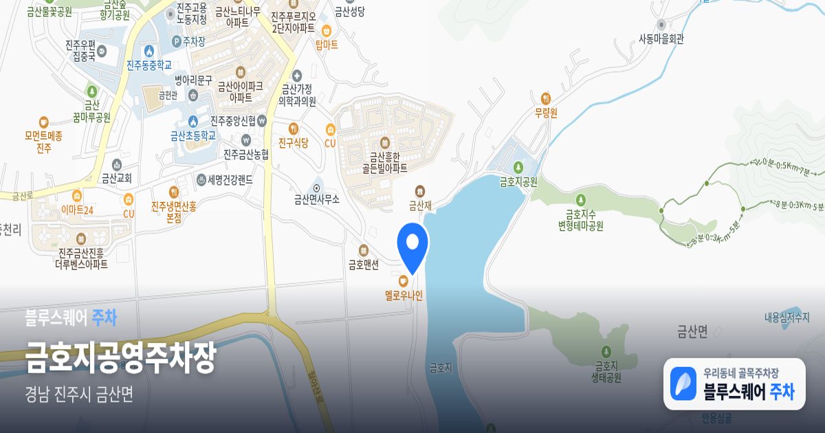 금호지공영주차장 위치 지도