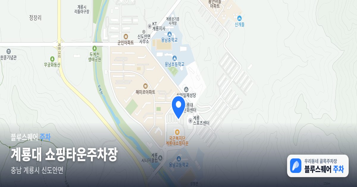 계룡대 쇼핑타운주차장 위치 지도
