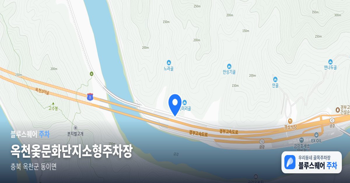 옥천옻문화단지소형주차장 위치 지도