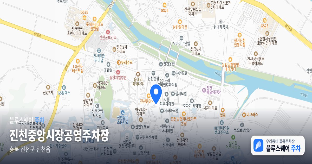 진천중앙시장공영주차장 위치 지도