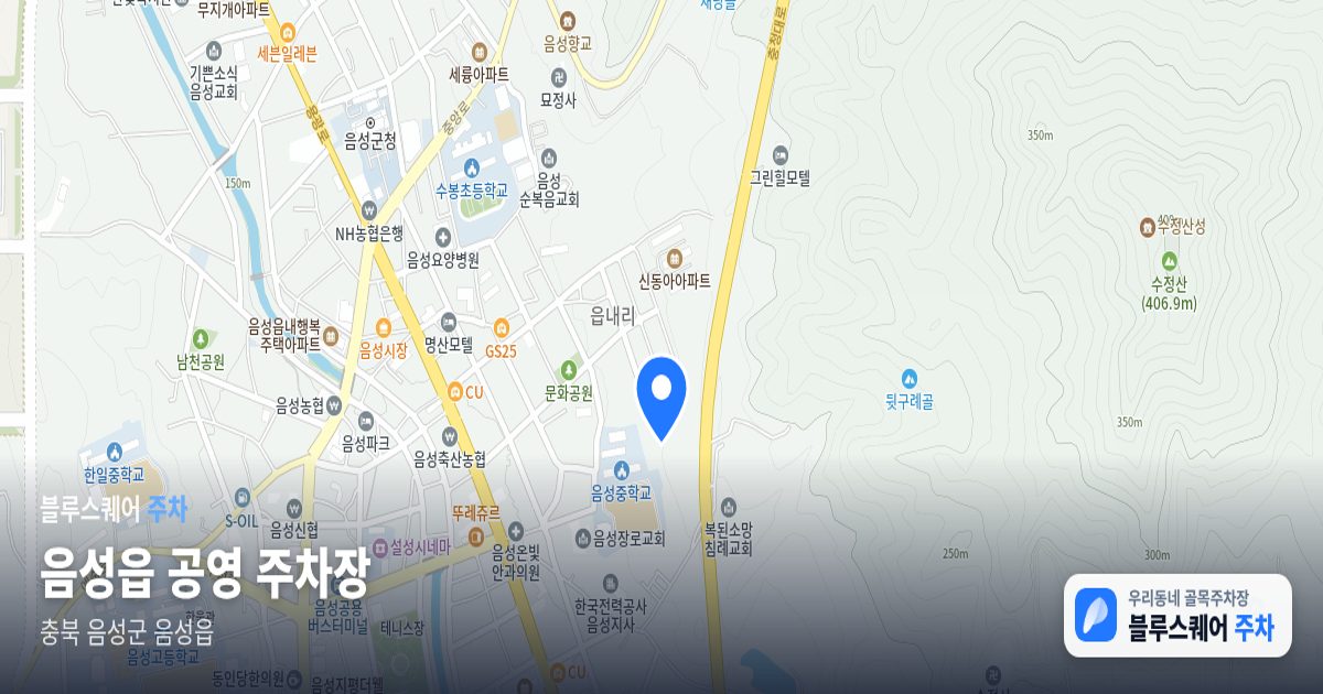 음성읍 공영 주차장 위치 지도