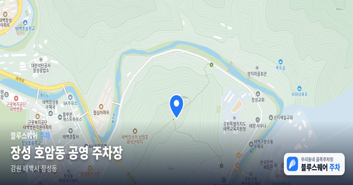장성 호암동 공영 주차장 위치 지도