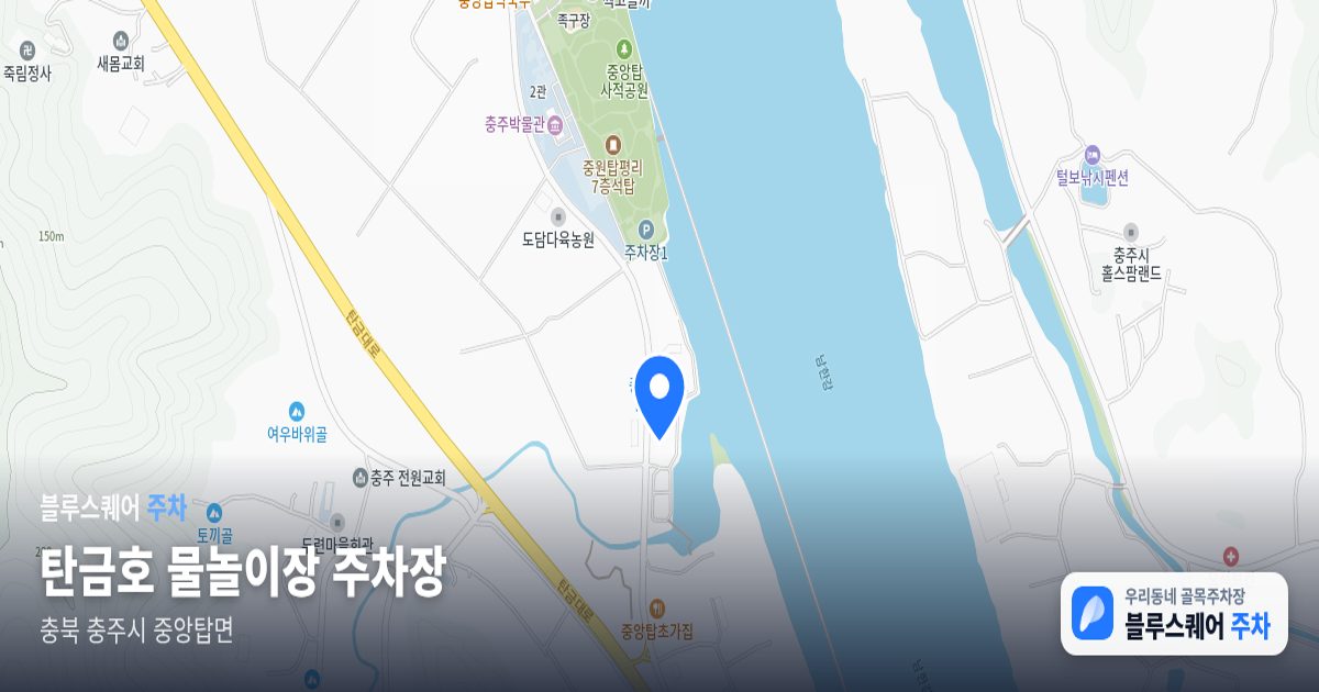 탄금호 물놀이장 주차장 위치 지도