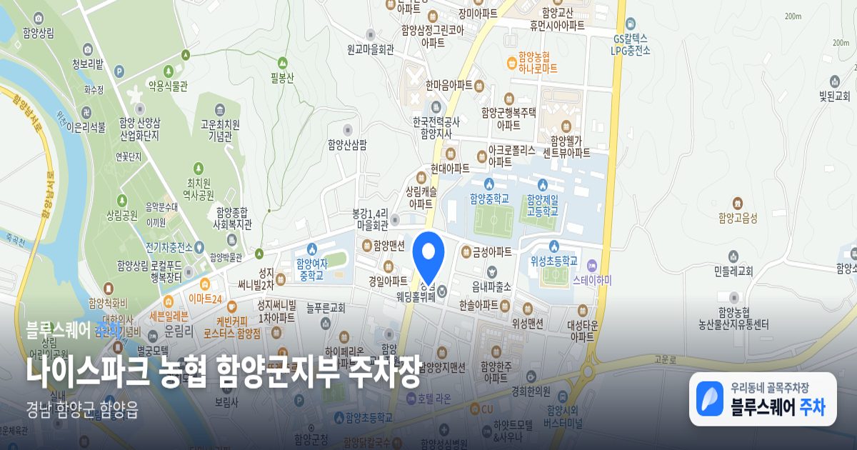 나이스파크 농협 함양군지부 주차장 위치 지도