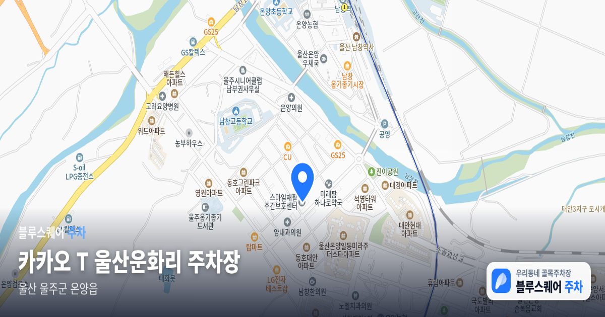 카카오 T 울산운화리 주차장 위치 지도