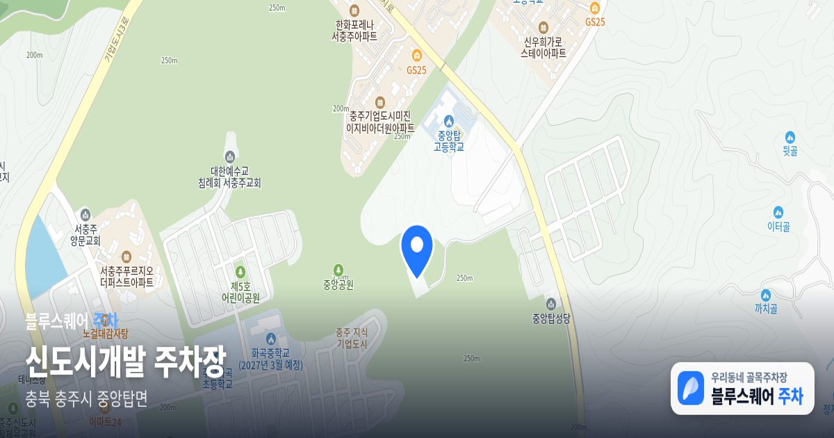 신도시개발 주차장 위치 지도