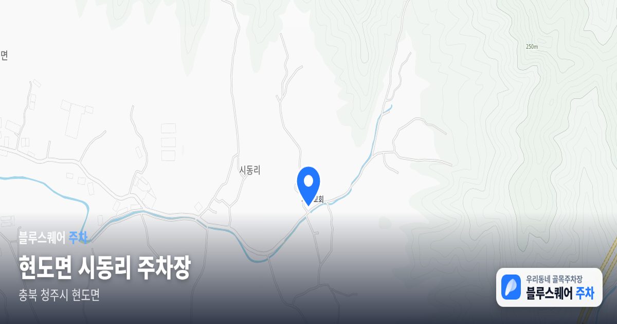 현도면 시동리 주차장 위치 지도