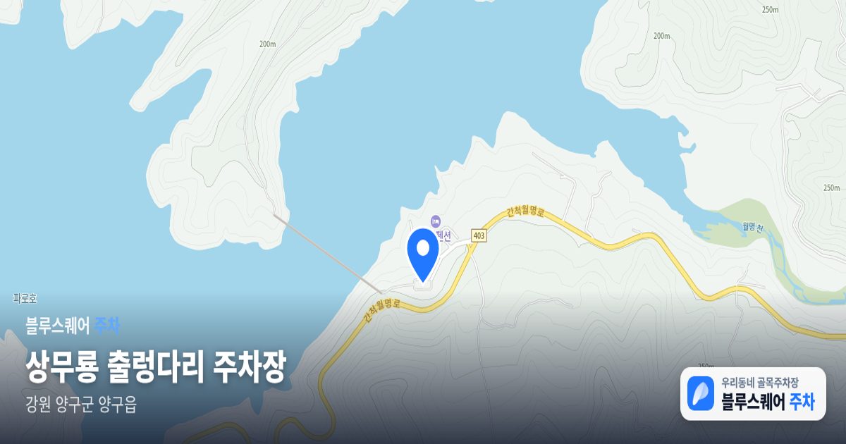 상무룡 출렁다리 주차장 위치 지도