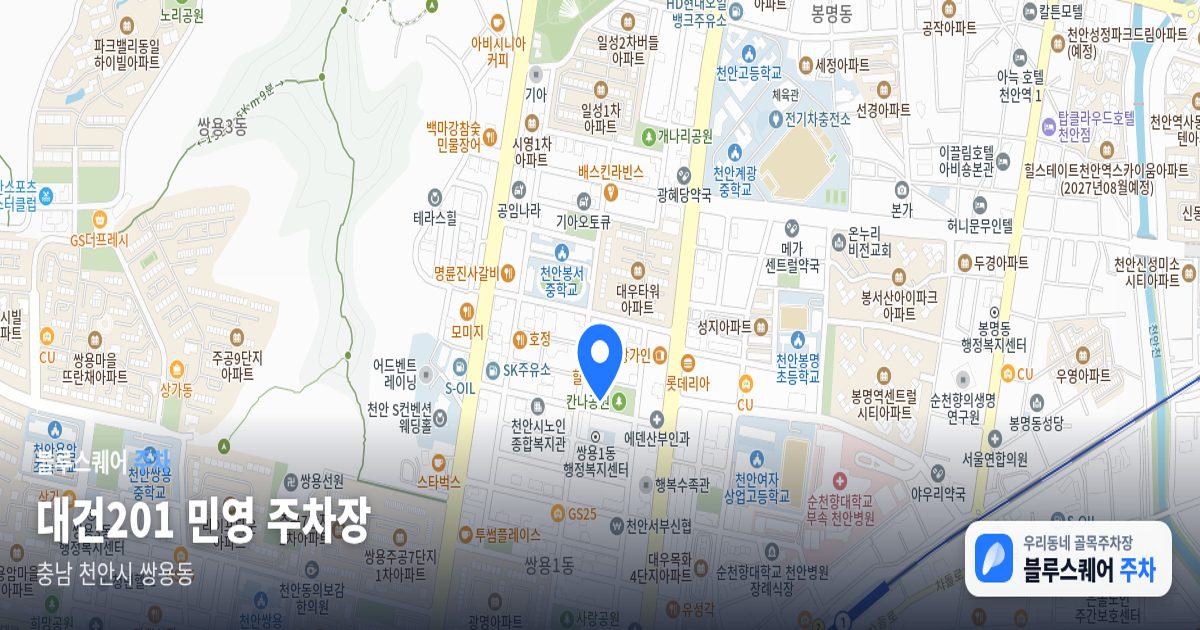 대건201 민영 주차장 위치 지도