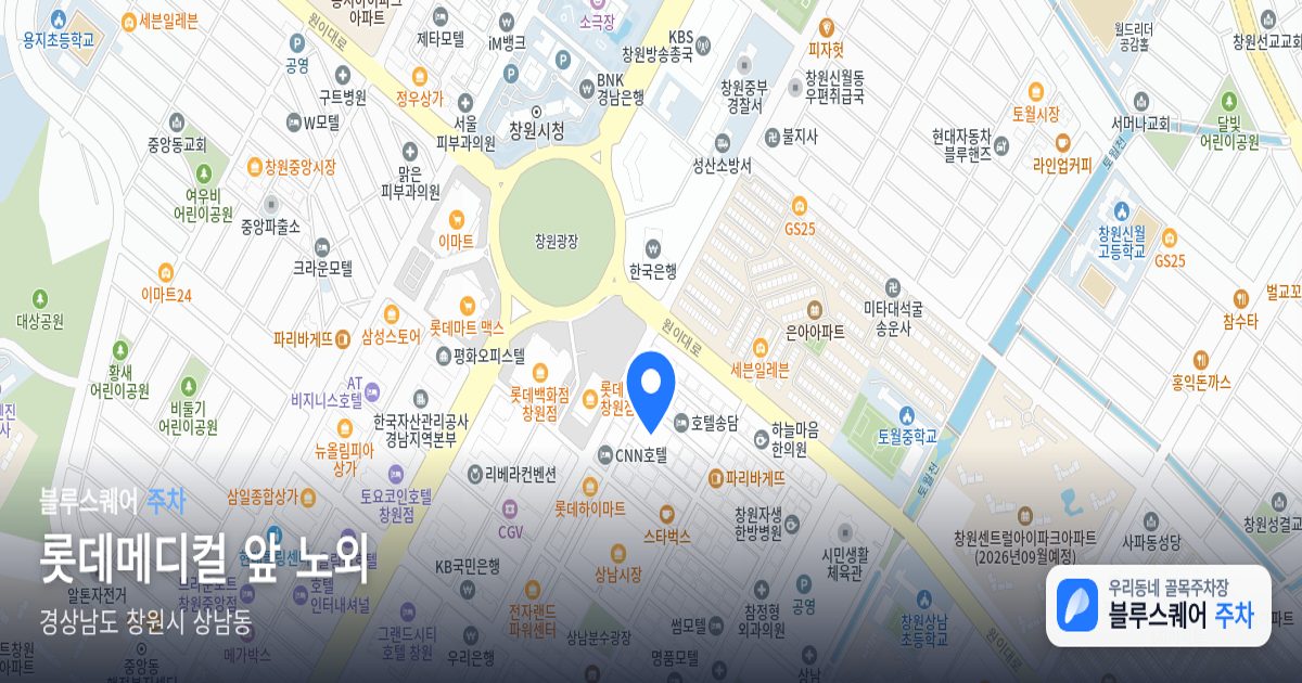 롯데메디컬 앞 노외 위치 지도