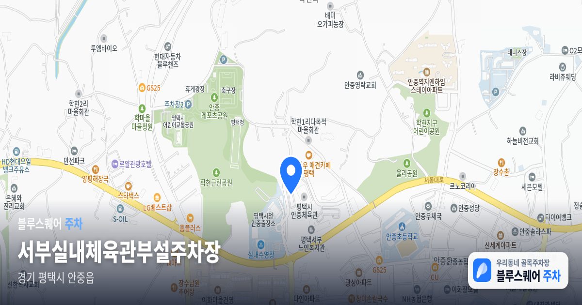 서부실내체육관부설주차장 위치 지도