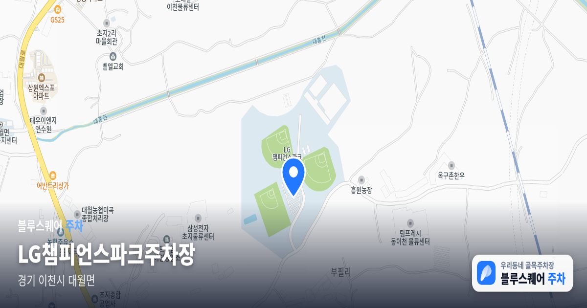 LG챔피언스파크주차장 위치 지도