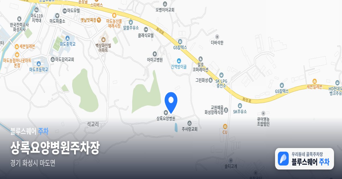 상록요양병원주차장 위치 지도