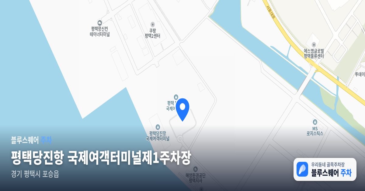평택당진항 국제여객터미널제1주차장 위치 지도