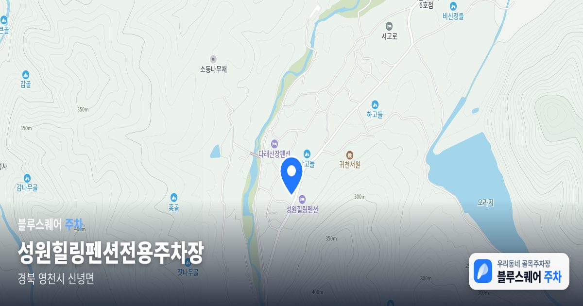 성원힐링펜션전용주차장 위치 지도