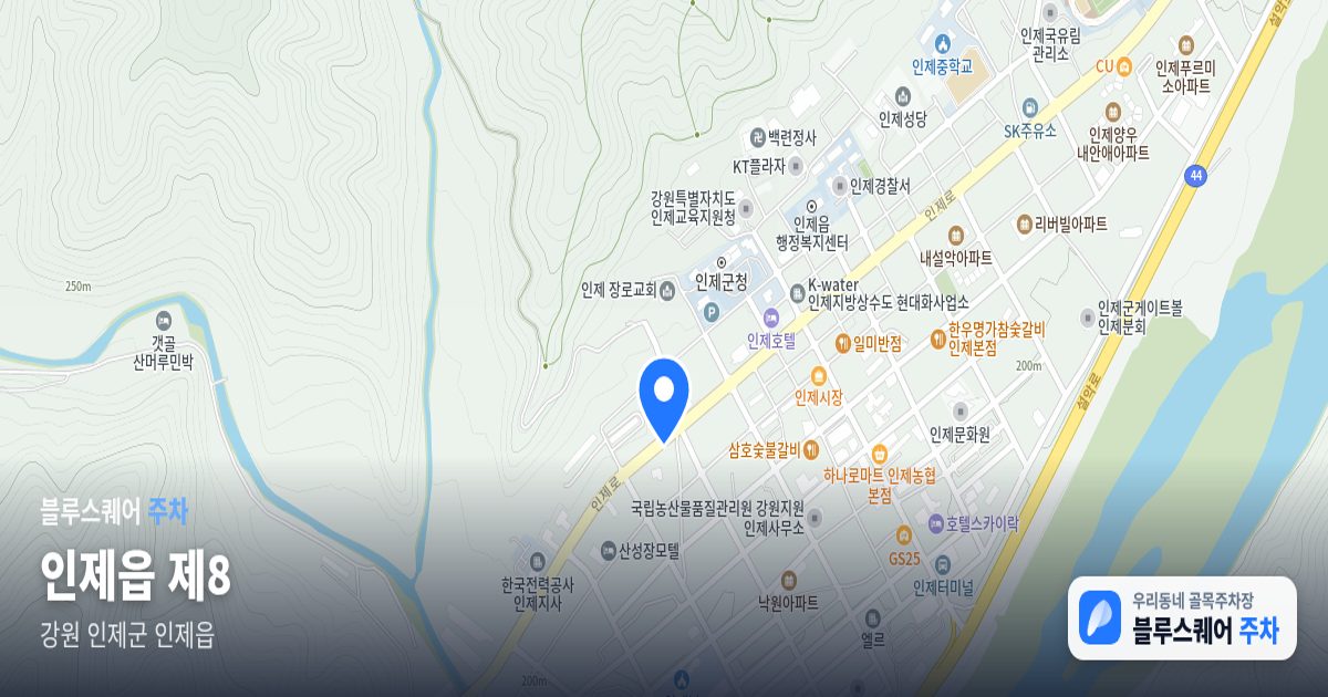 인제읍 제8 위치 지도