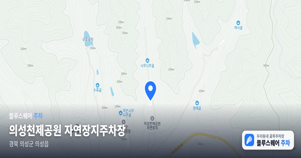 의성천제공원 자연장지주차장 위치 지도