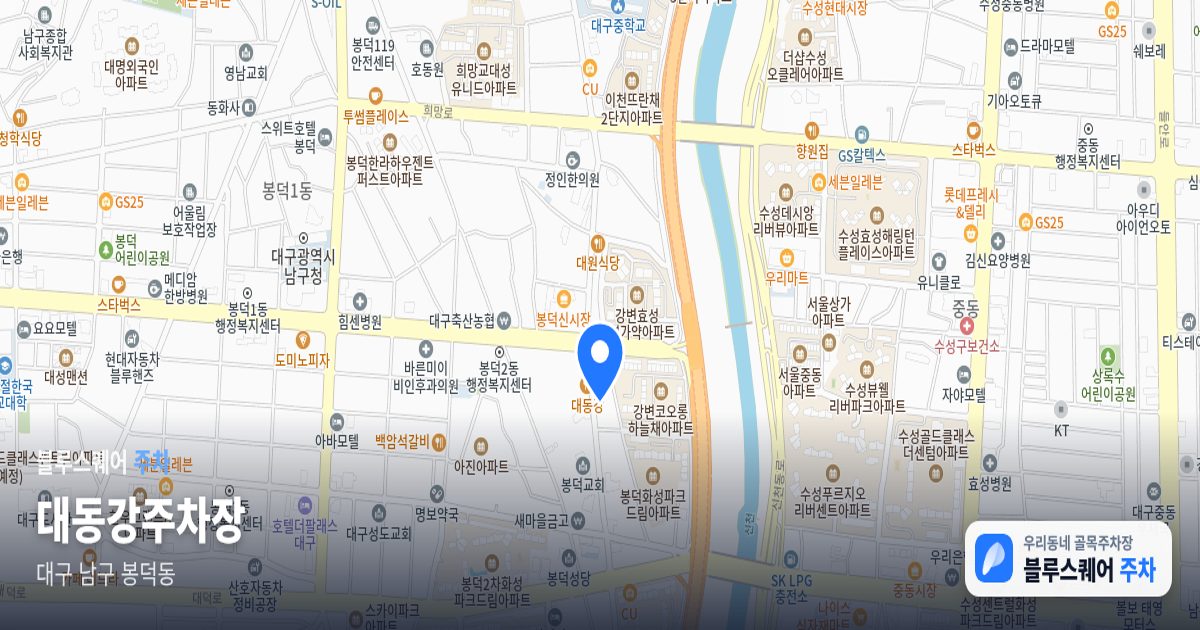 대동강주차장 위치 지도