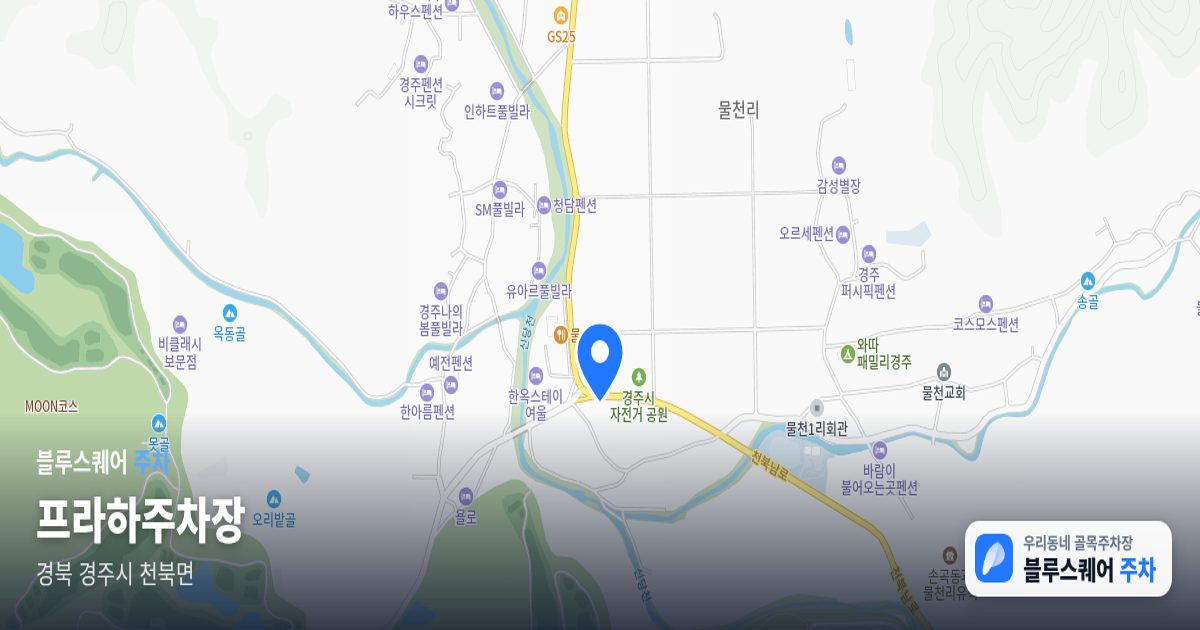 프라하주차장 위치 지도