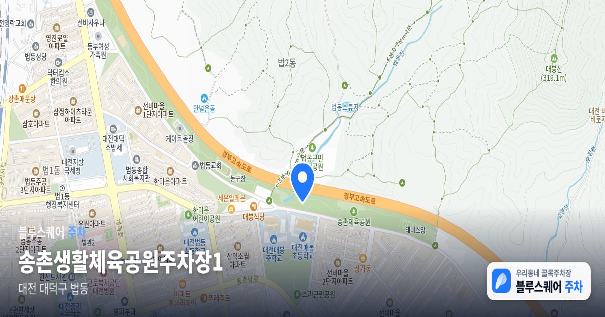 송촌생활체육공원주차장1 위치 지도
