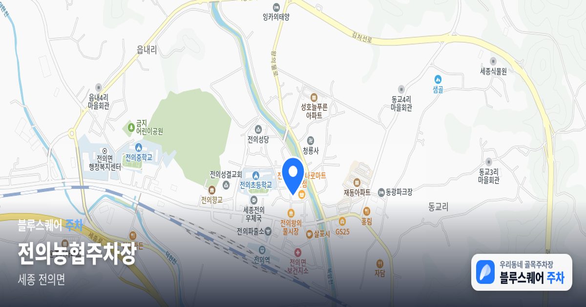 전의농협주차장 위치 지도