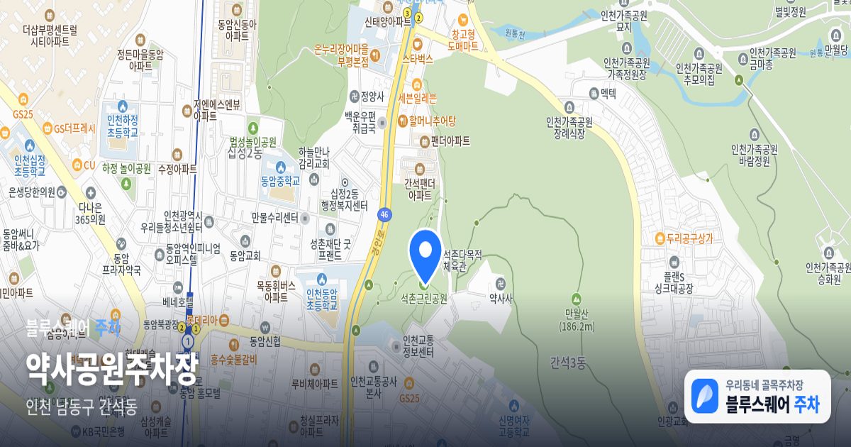 약사공원주차장 위치 지도