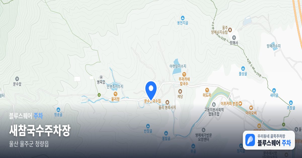 새참국수주차장 위치 지도