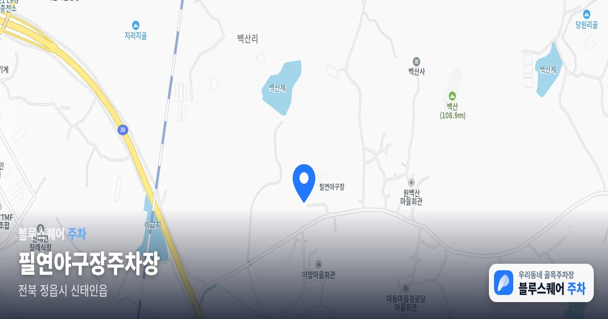 필연야구장주차장 위치 지도