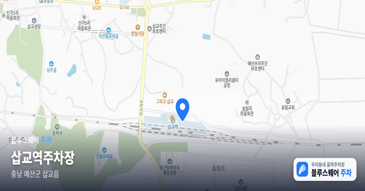 삽교역주차장 위치 지도