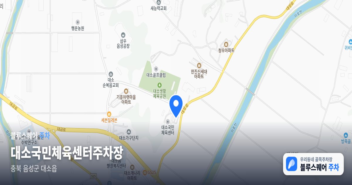 대소국민체육센터주차장 위치 지도