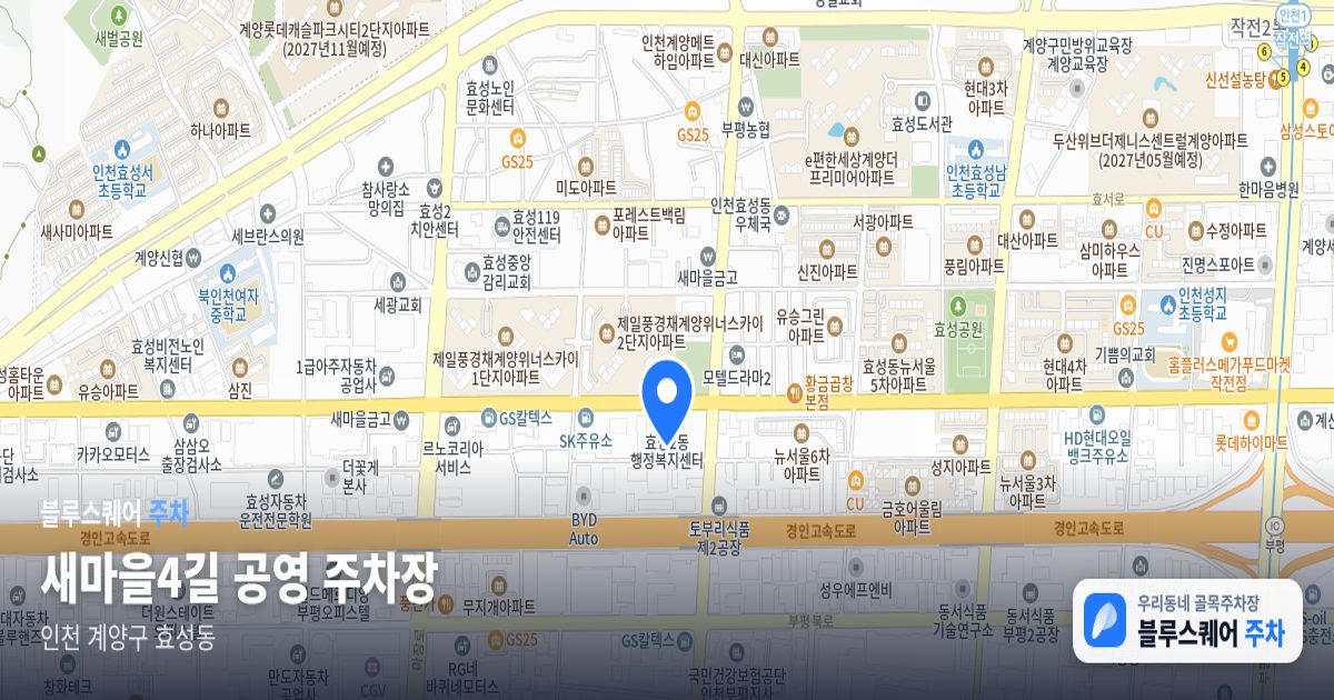 새마을4길 공영 주차장 위치 지도