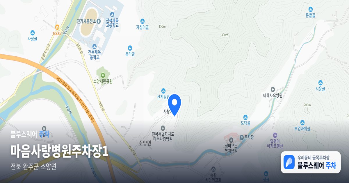 마음사랑병원주차장1 위치 지도