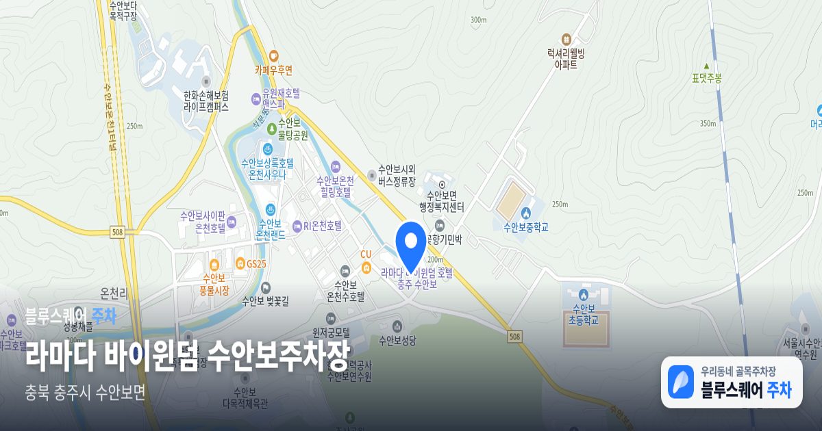 라마다 바이윈덤 수안보주차장 위치 지도