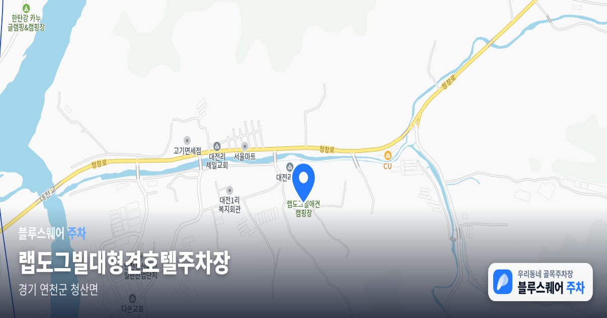 랩도그빌대형견호텔주차장 위치 지도