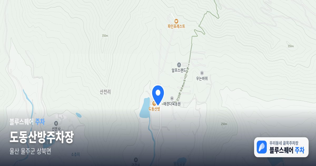 도동산방주차장 위치 지도
