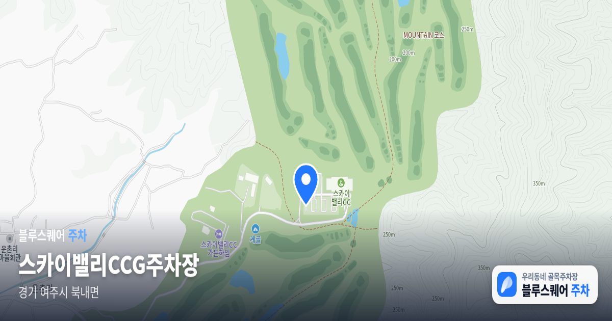 스카이밸리CCG주차장 위치 지도