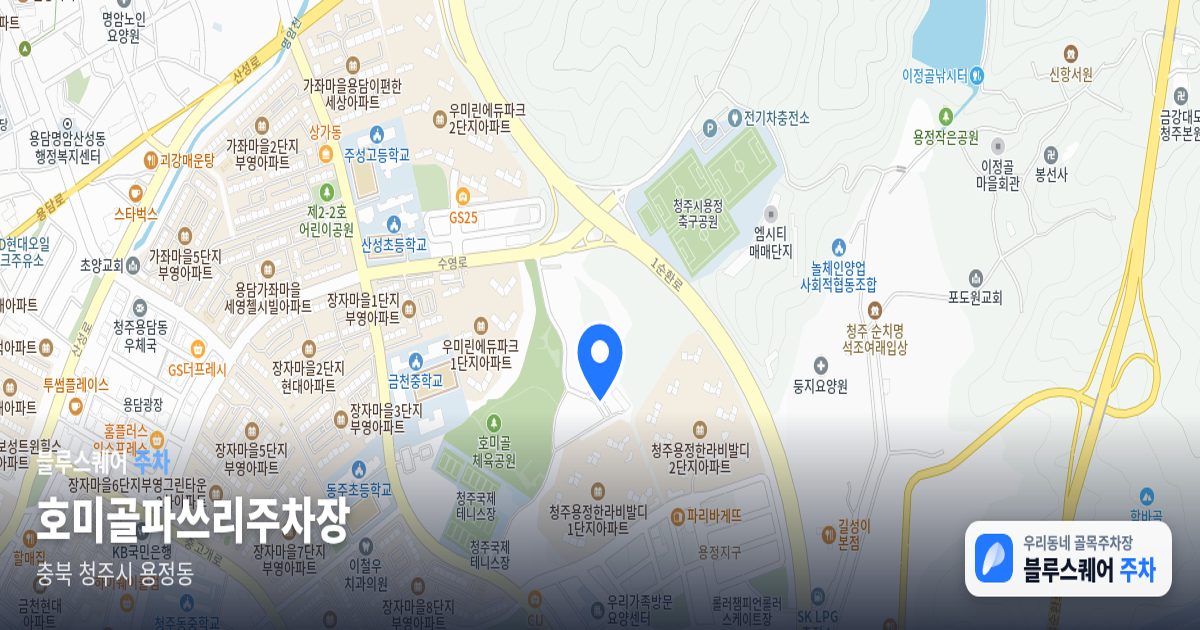 호미골파쓰리주차장 위치 지도
