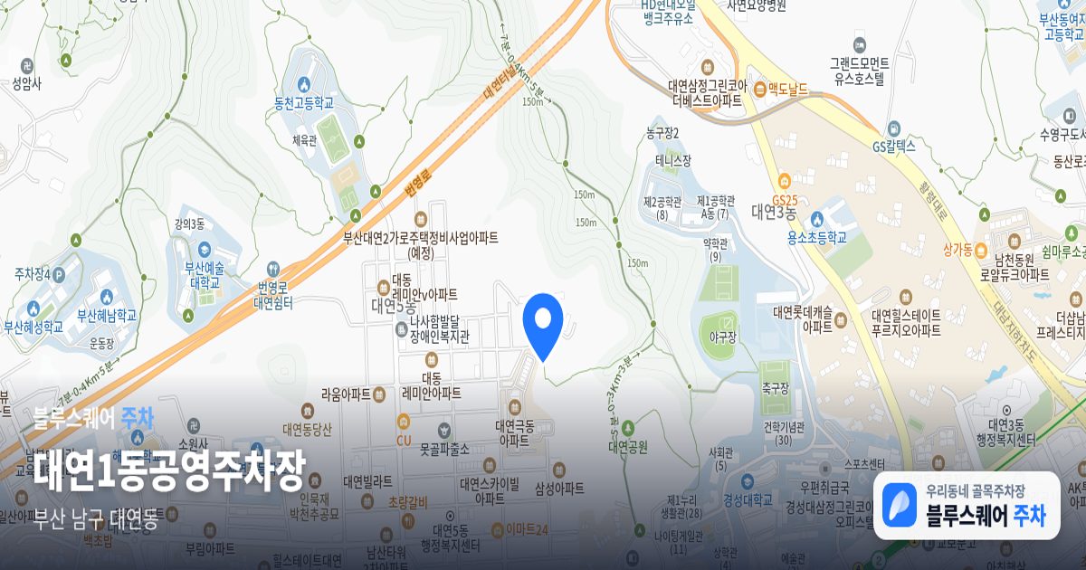 대연1동공영주차장 위치 지도