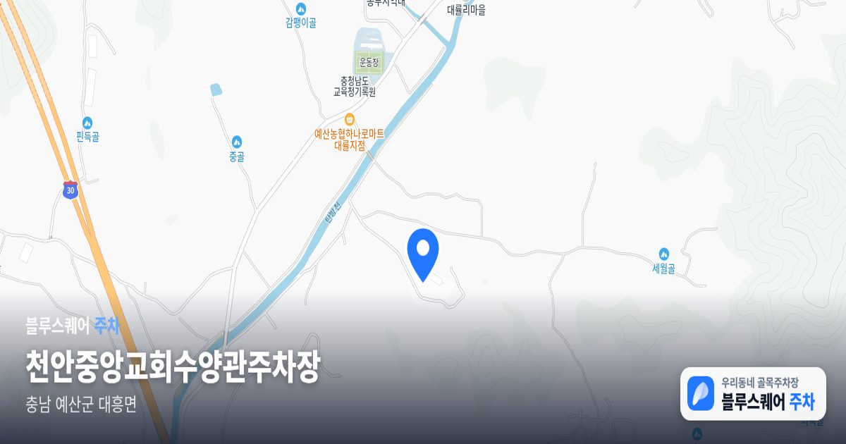 천안중앙교회수양관주차장 위치 지도