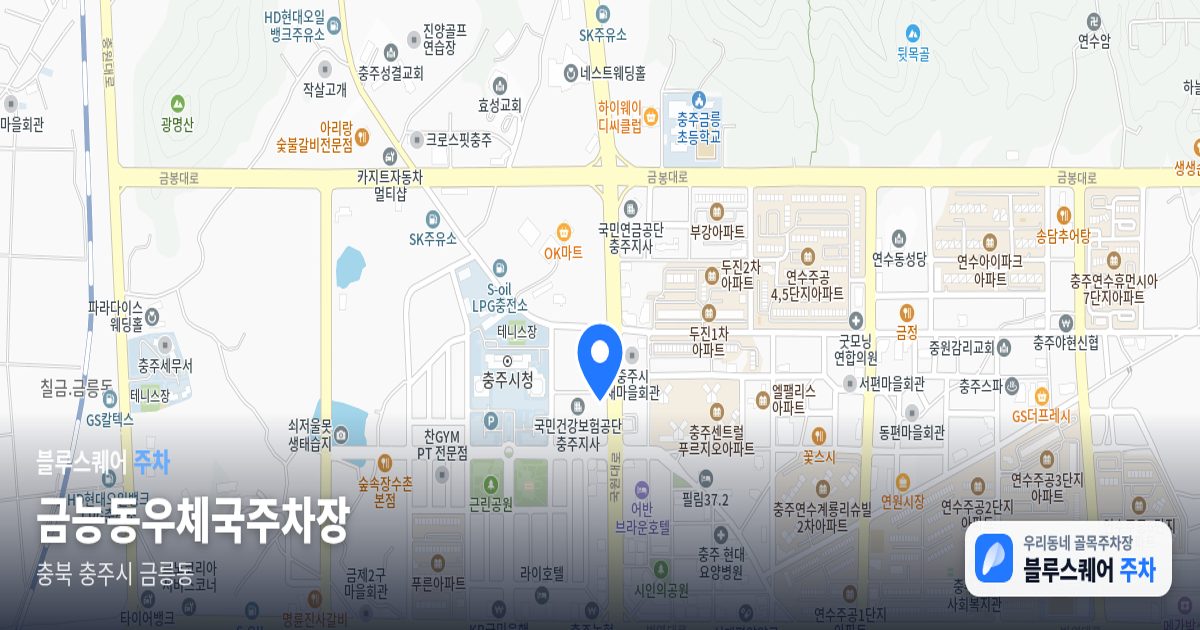 금능동우체국주차장 위치 지도