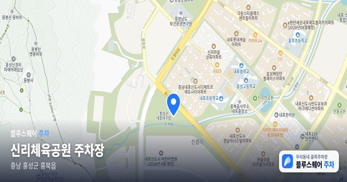 신리체육공원 주차장 위치 지도